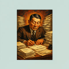 Chiune Sugihara writing visas nonstop poster 8