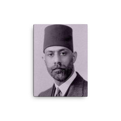 Choudhry Rahmat Ali canvas print on a plain backdrop in size 12"x16".