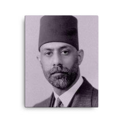 Choudhry Rahmat Ali canvas print on a plain backdrop in size 16"x20".