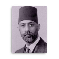 Choudhry Rahmat Ali canvas print on a plain backdrop in size 18"x24".