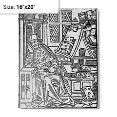 Chretien de Troyes metal print on a plain backdrop in size 16"x20".