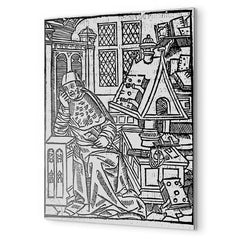 Chretien de Troyes metal print mockup