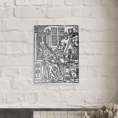 Chretien de Troyes metal print mockup