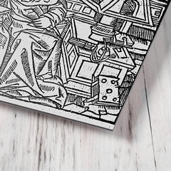 Chretien de Troyes metal print mockup