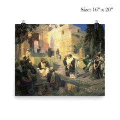 Christ and the Woman Taken in Adultery by Vasily Polenov, 1888 poster 2