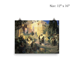 Christ and the Woman Taken in Adultery by Vasily Polenov, 1888 poster 3