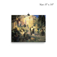 Christ and the Woman Taken in Adultery by Vasily Polenov, 1888 poster 4