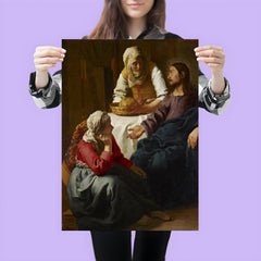 Christ in the House of Martha and Mary by Johannes Vermeer poster 3