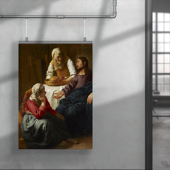 Christ in the House of Martha and Mary by Johannes Vermeer poster 4