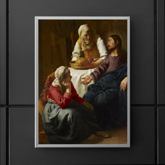 Christ in the House of Martha and Mary by Johannes Vermeer poster 5