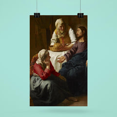 Christ in the House of Martha and Mary by Johannes Vermeer poster 6