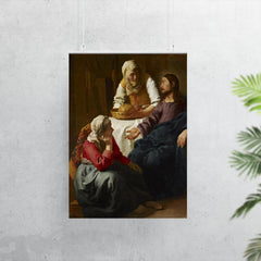 Christ in the House of Martha and Mary by Johannes Vermeer poster 7