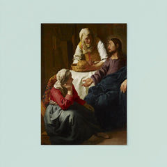Christ in the House of Martha and Mary by Johannes Vermeer poster 8