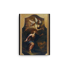 Christ on the Mount of Olives by Peter Strudel, 1712 canvas print on a plain backdrop in size 12"x16".