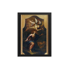 Christ on the Mount of Olives by Peter Strudel, 1712 framed print on a plain backdrop in size 12"x16".