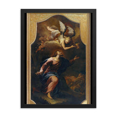 Christ on the Mount of Olives by Peter Strudel, 1712 framed print on a plain backdrop in size 18"x24".