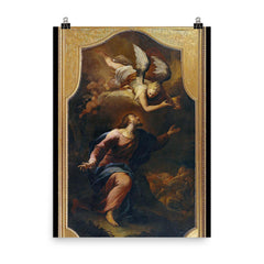 Christ on the Mount of Olives by Peter Strudel, 1712 poster on a plain backdrop in size 8"x10".