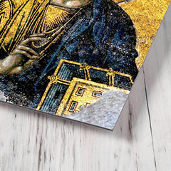 Christ Pantocrator metal print mockup