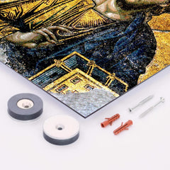 Christ Pantocrator metal print mockup