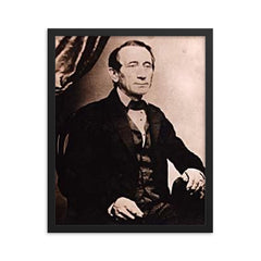 Christian Frederick Martin framed print on a plain backdrop in size 16"x20".