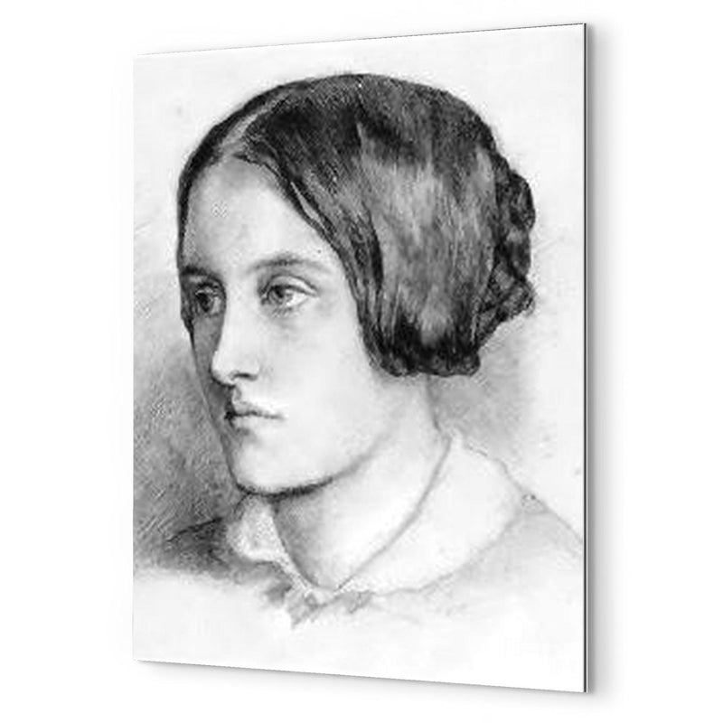 Christina Rossetti metal print mockup