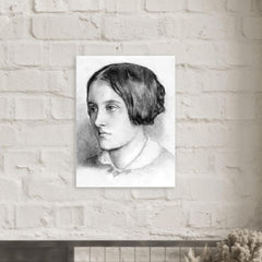 Christina Rossetti metal print mockup