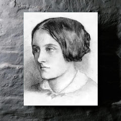Christina Rossetti metal print mockup