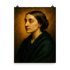 Christina Rossetti poster on a plain backdrop in size 8"x10".