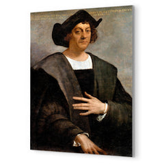Christopher Columbus metal print mockup