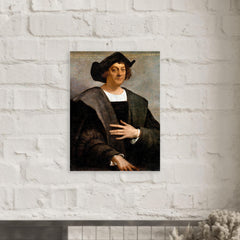 Christopher Columbus metal print mockup