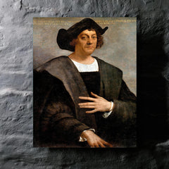 Christopher Columbus metal print mockup