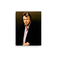 Christopher Hitchens canvas print on a plain backdrop in size 12"x16".