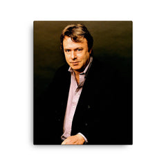 Christopher Hitchens canvas print on a plain backdrop in size 16"x20".