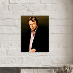 Christopher Hitchens metal print mockup