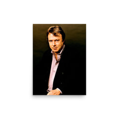 Christopher Hitchens poster on a plain backdrop in size 12"x16".