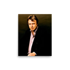 Christopher Hitchens poster on a plain backdrop in size 8"x10".