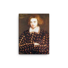 Christopher Marlowe canvas print on a plain backdrop in size 12"x16".