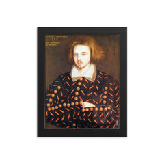 Christopher Marlowe framed print on a plain backdrop in size 8"x10".