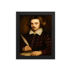 Christopher Marlowe framed print on a plain backdrop in size 8"x10".