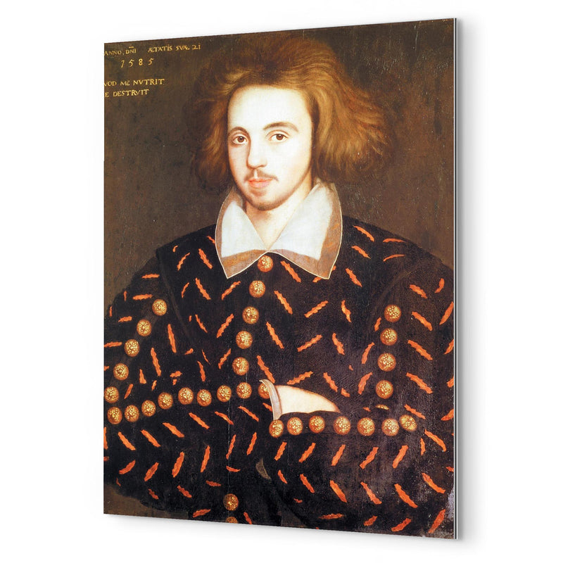 Christopher Marlowe metal print mockup