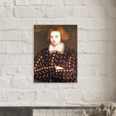 Christopher Marlowe metal print mockup
