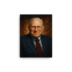 Chuck Missler canvas print on a plain backdrop in size 12"x16".