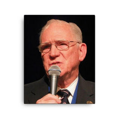 Chuck Missler canvas print on a plain backdrop in size 16"x20".
