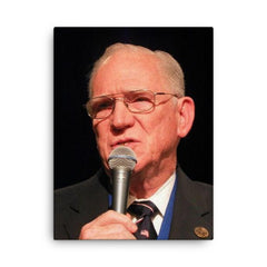 Chuck Missler canvas print on a plain backdrop in size 18"x24".