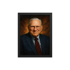 Chuck Missler framed print on a plain backdrop in size 12"x16".