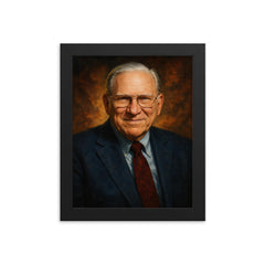 Chuck Missler framed print on a plain backdrop in size 8"x10".