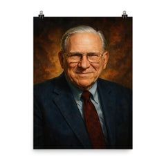 Chuck Missler poster on a plain backdrop in size 8"x10".