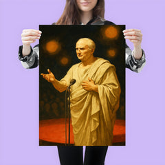 Cicero delivering a speech at a modern conference poster 3