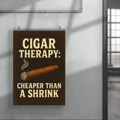 Cigar therapy cheaper than a shrink poster 4