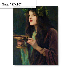 Circe By Beatrice Offor metal print on a plain backdrop in size 12"x16".